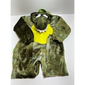 Kids Sz Small (6/7) Roarin Rex Dinosaur Hooded Jumpsuit Halloween Costume